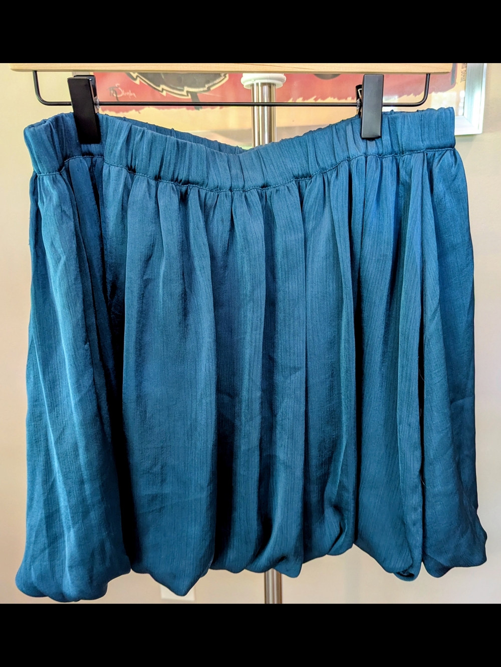 $15 The Drop x Takkunda Size L - Multi-Way Bubble Mini Skirt Strapless Top Teal